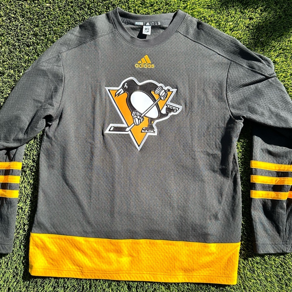 Adidas Pittsburgh Penguins NHL JerseyBlack Sweater Size Medium